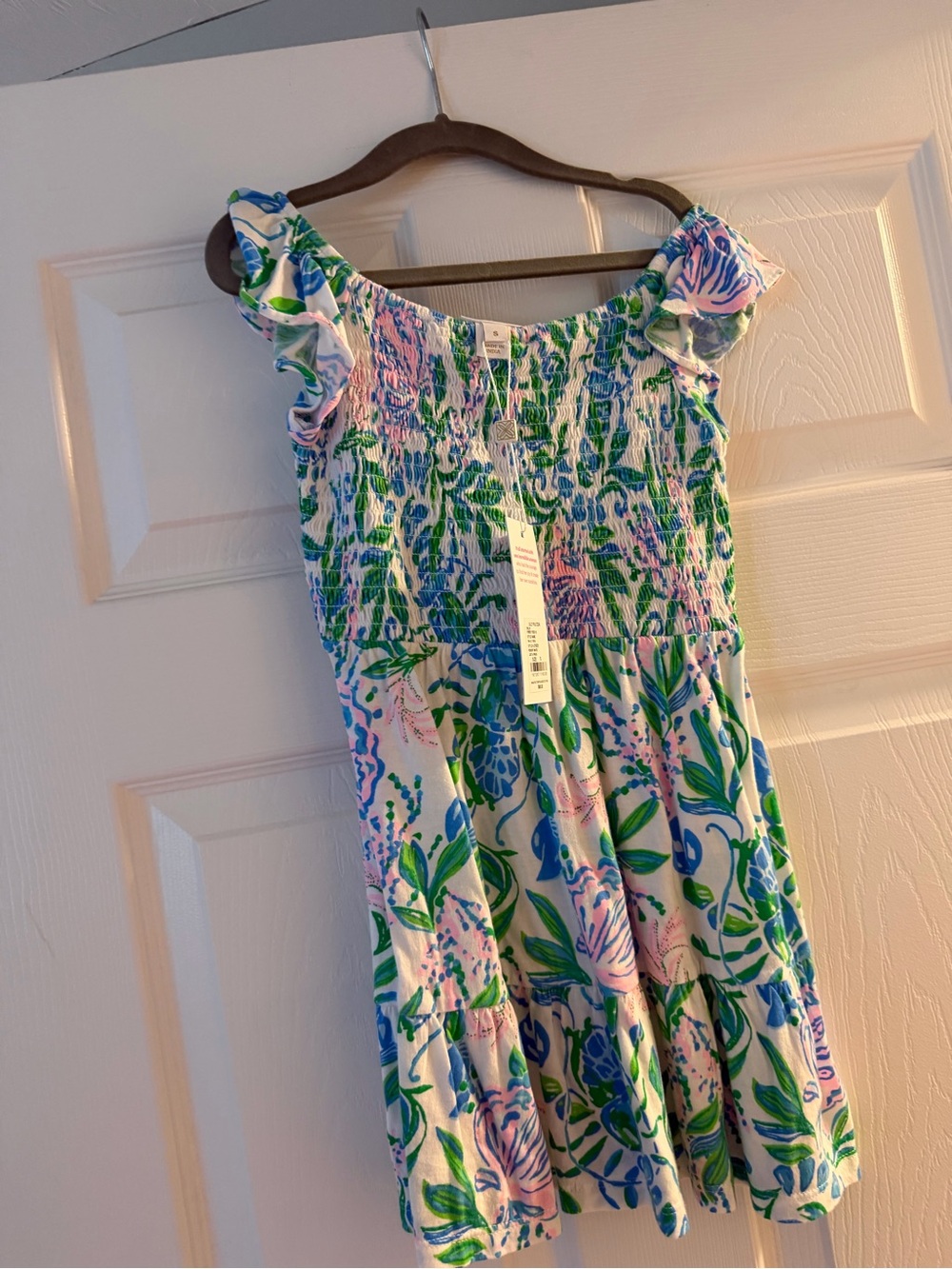 Lilly Pulitzer Girls Floral Dress in Pink, Blue & Green